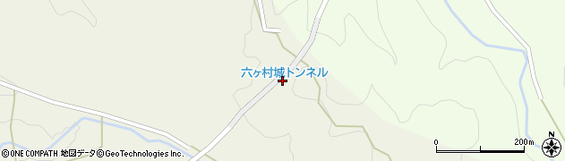六ケ村城トンネル周辺の地図
