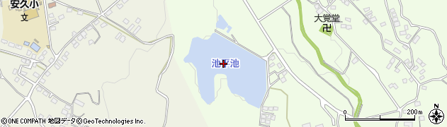 池平池周辺の地図