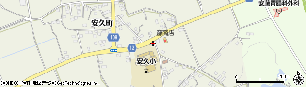 宮崎県都城市安久町2454周辺の地図