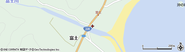 宮崎県日南市富土周辺の地図