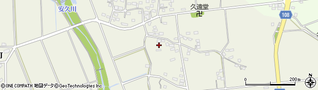 宮崎県都城市安久町2168周辺の地図