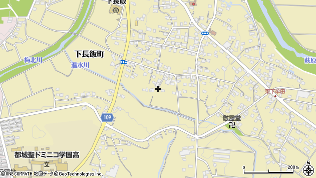〒885-0061 宮崎県都城市下長飯町の地図