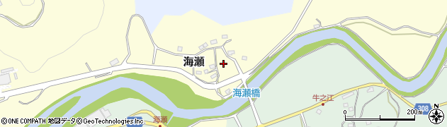 鹿児島県いちき串木野市海瀬周辺の地図