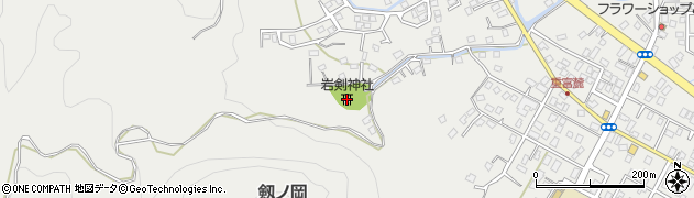 岩剣神社周辺の地図