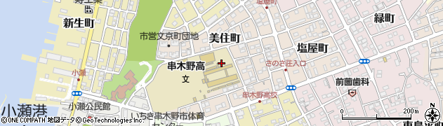 鹿児島県いちき串木野市美住町周辺の地図