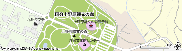 鹿児島県上野原縄文の森展示館周辺の地図
