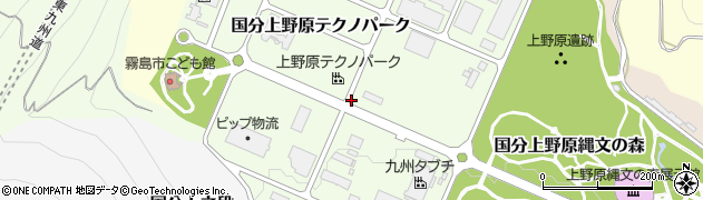 鹿児島県霧島市国分上野原テクノパーク周辺の地図