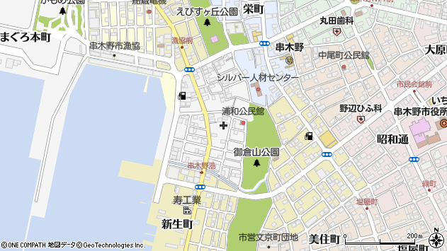 〒896-0036 鹿児島県いちき串木野市浦和町の地図