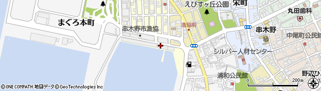 串木野市漁業協同組合　冷凍冷蔵工場周辺の地図