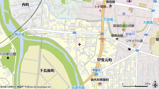〒885-0074 宮崎県都城市甲斐元町の地図