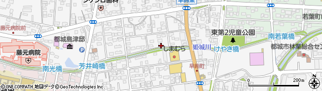 宮崎県都城市早鈴町周辺の地図