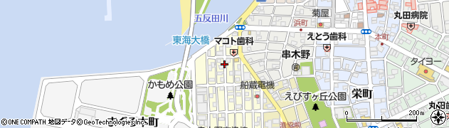 鹿児島県いちき串木野市西浜町周辺の地図