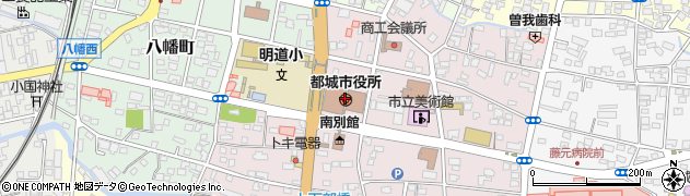 宮崎銀行都城市役所出張所周辺の地図