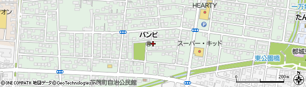 宮崎県都城市若葉町周辺の地図