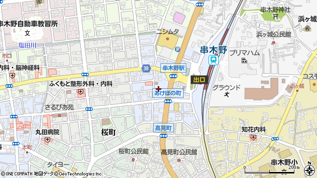 〒896-0001 鹿児島県いちき串木野市曙町の地図