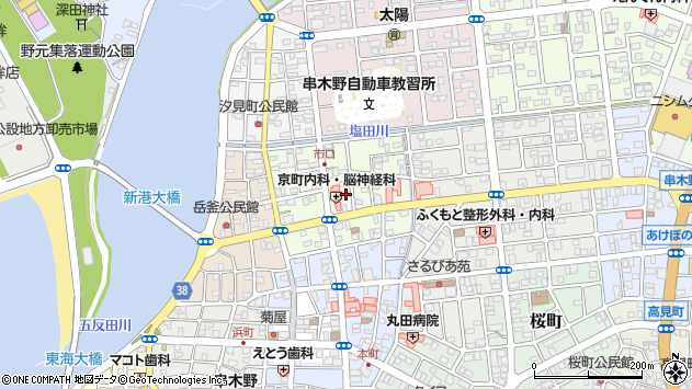〒896-0003 鹿児島県いちき串木野市京町の地図