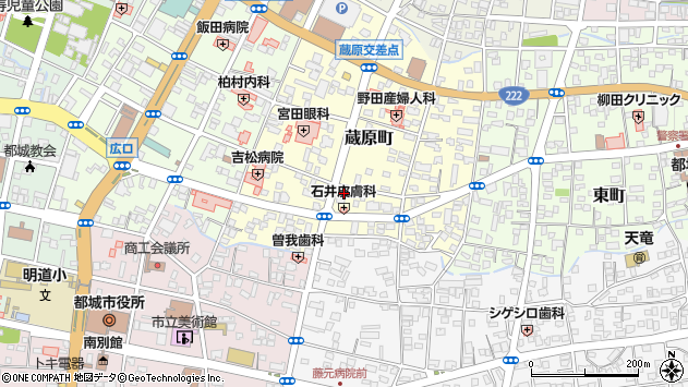〒885-0051 宮崎県都城市蔵原町の地図