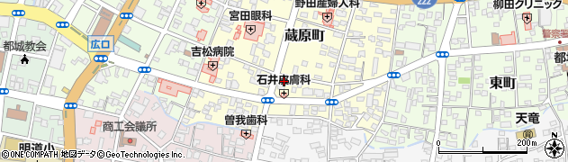 宮崎県都城市蔵原町周辺の地図