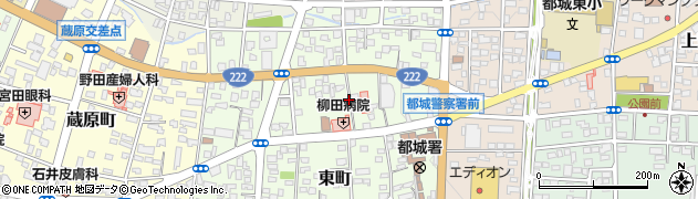 宮崎県都城市東町周辺の地図