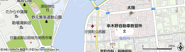 鹿児島県いちき串木野市汐見町周辺の地図