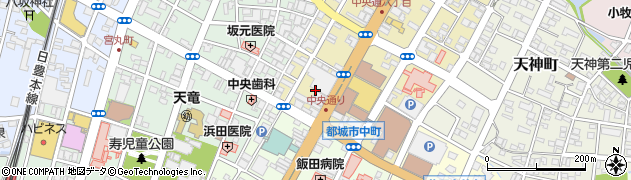 宮崎県都城市中町1周辺の地図