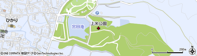 上米公園周辺の地図