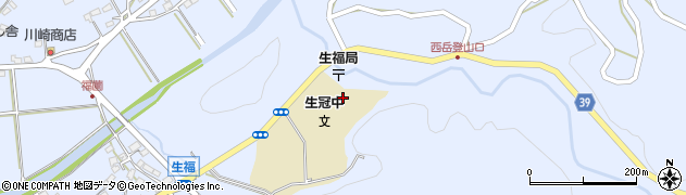 いちき串木野市立生冠中学校周辺の地図