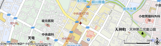 宮崎県都城市中町周辺の地図