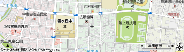 宮崎県都城市妻ケ丘町周辺の地図