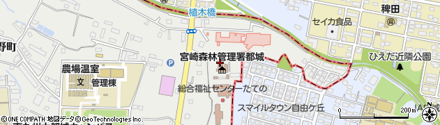 宮崎森林管理署都城支署周辺の地図