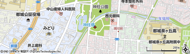 宮崎県都城市中原町36周辺の地図