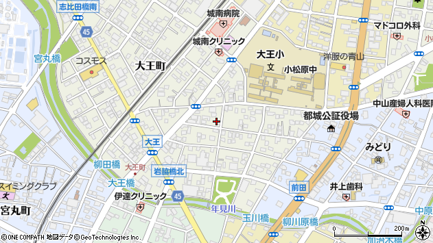 〒885-0026 宮崎県都城市大王町の地図