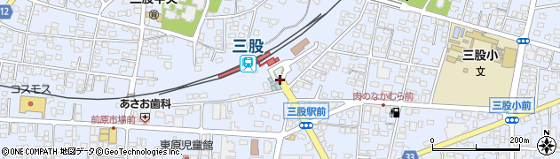 JR三股駅前周辺の地図