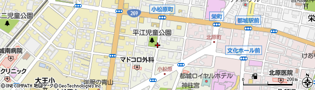 宮崎県都城市小松原町周辺の地図