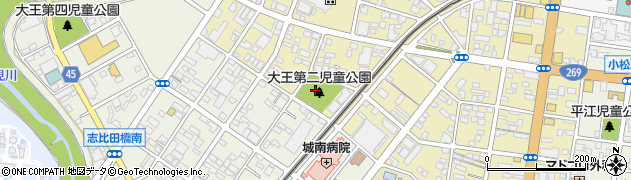 大王第2児童公園周辺の地図