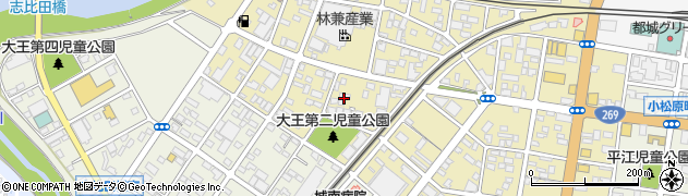 宮崎県都城市平江町周辺の地図