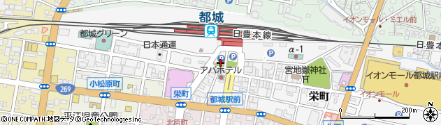 都城駅周辺の地図
