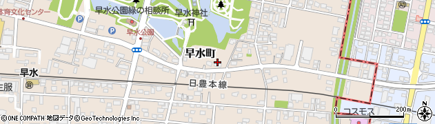 宮崎県都城市早水町周辺の地図