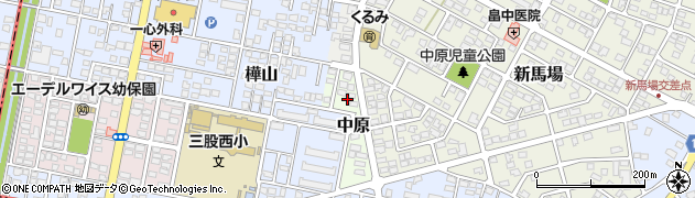 宮崎県三股町（北諸県郡）中原周辺の地図