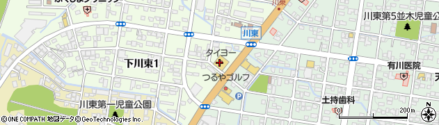 クリーニングショップ富士タイヨー川東店周辺の地図