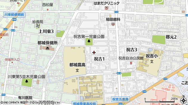 〒885-0019 宮崎県都城市祝吉の地図