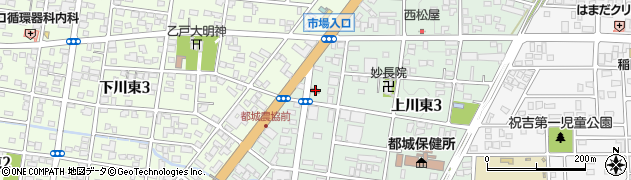 都城川東郵便局周辺の地図