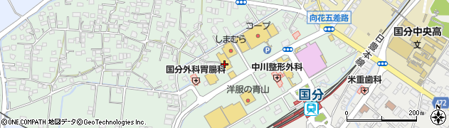 ザ・ダイソー１００円ショップ国分店周辺の地図