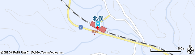 北俣駅周辺の地図