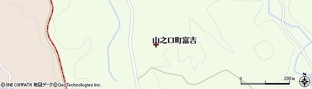 宮崎県都城市山之口町富吉周辺の地図