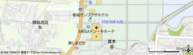 ニトリ都城店周辺の地図
