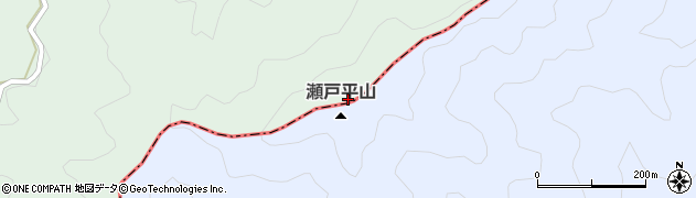 瀬戸平山周辺の地図