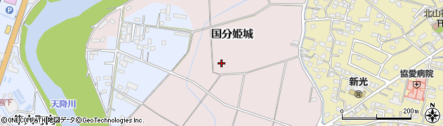 鹿児島県霧島市国分姫城周辺の地図
