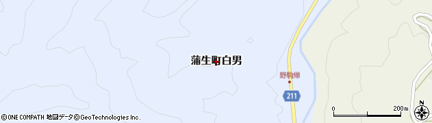 鹿児島県姶良市蒲生町白男周辺の地図