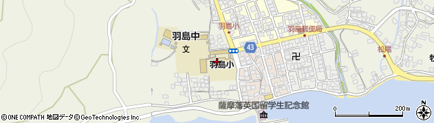 いちき串木野市立羽島小学校　校長室周辺の地図